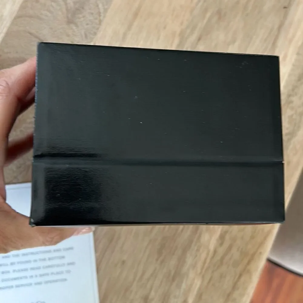Tiffany & co black leatherette watch box And blue box with instructions